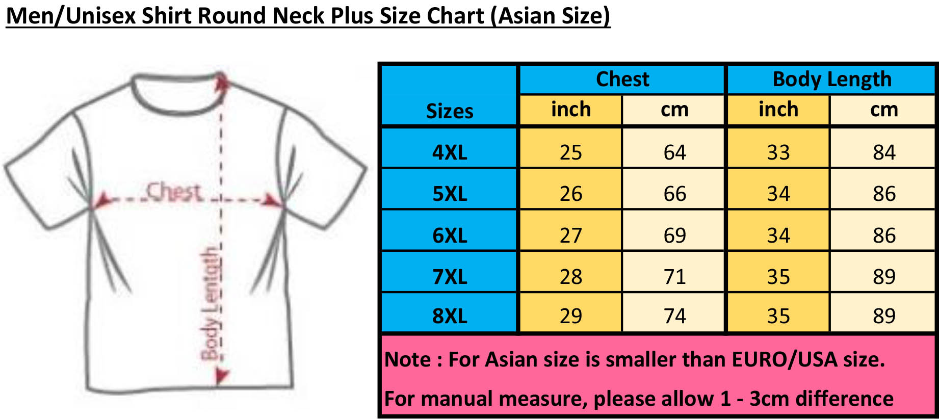 UNISEX PLUS SIZE